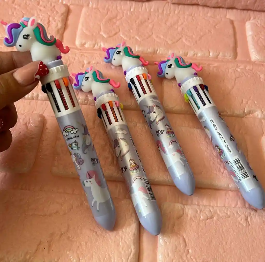 Lapicero 10 Minas Unicornio Azul