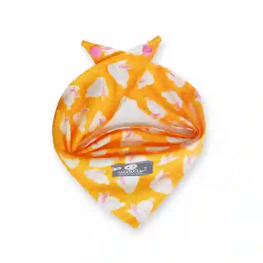 Pañoleta M Amarillo Conejos Blancos