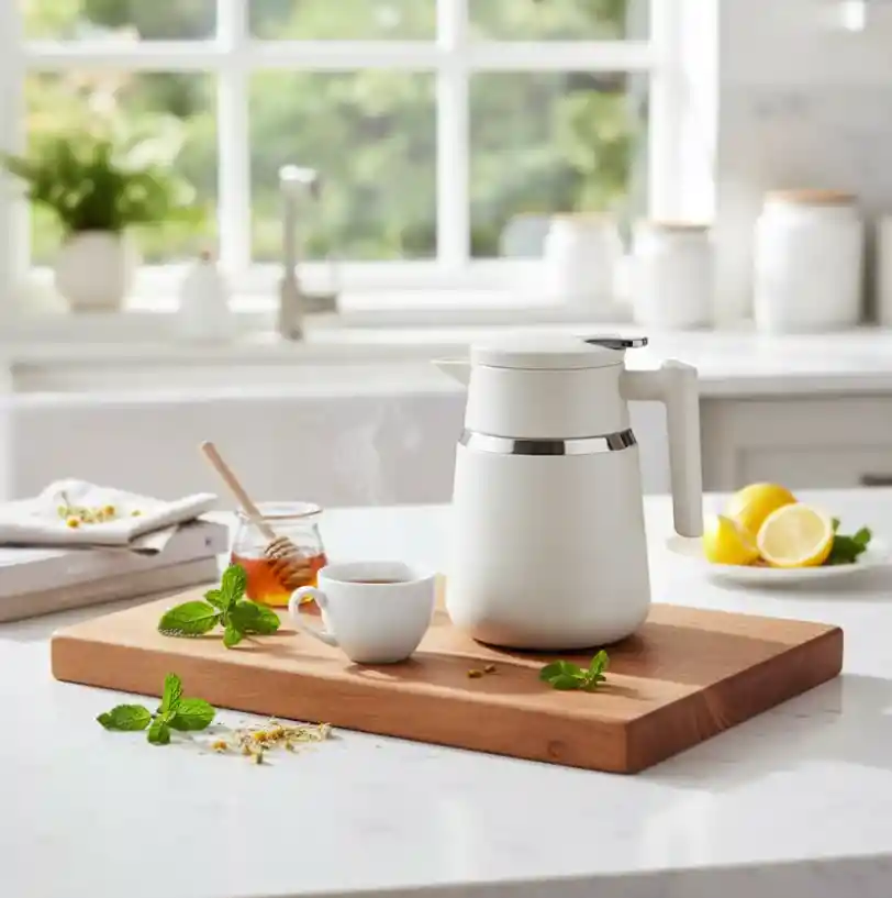 Tetera Térmica 1.1 L Acero Inoxidable Jarra Para Té Café Y Aromaticas