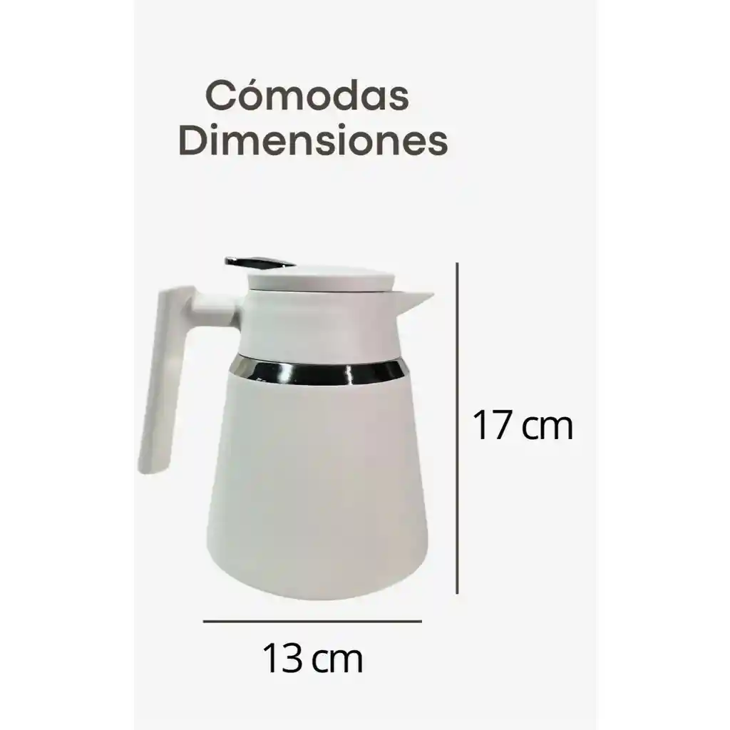 Tetera Térmica 1.1 L Acero Inoxidable Jarra Para Té Café Y Aromaticas