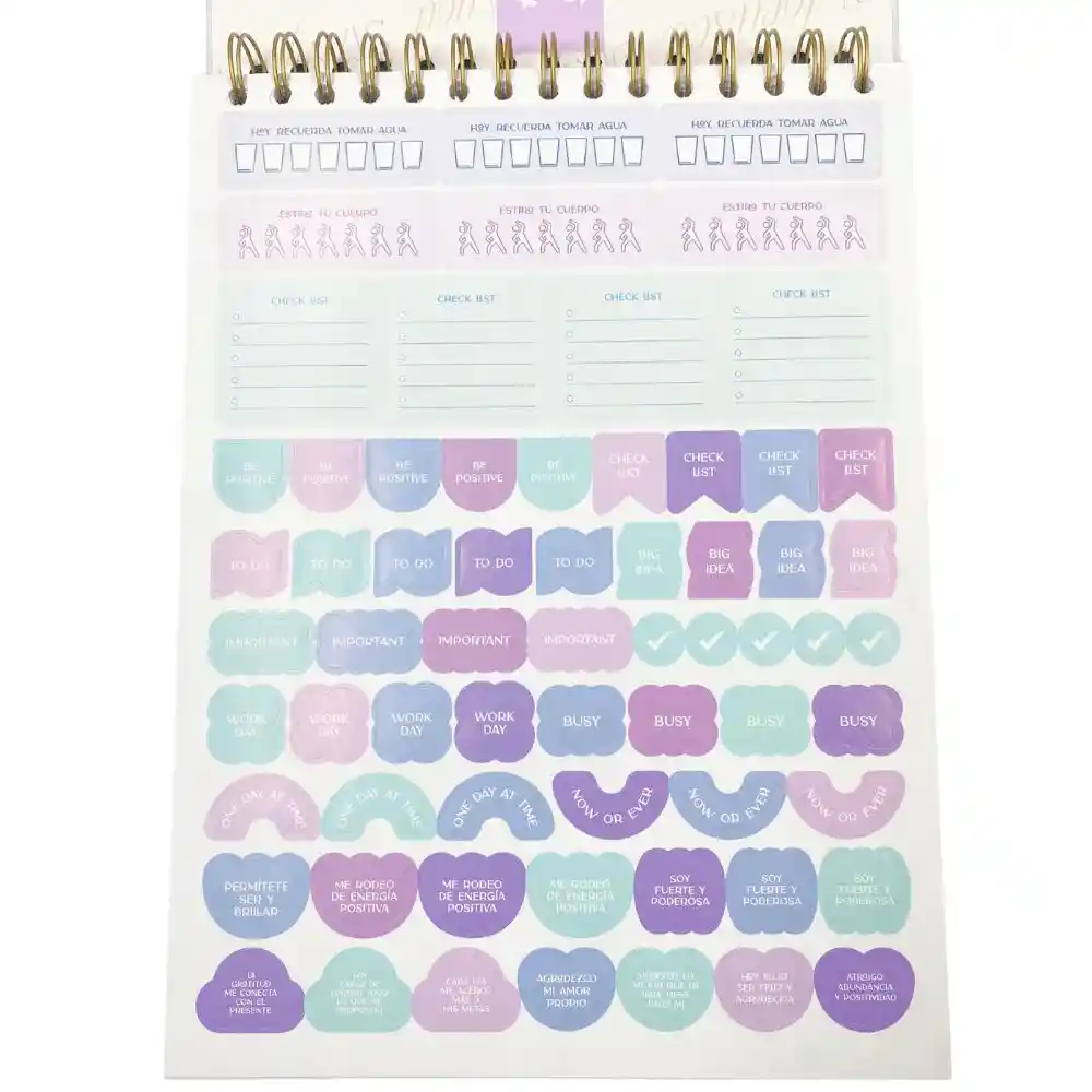 Sketchbook Kiut O Bitacora, Hojas Blancas Y De Puntos - Blue Vibes