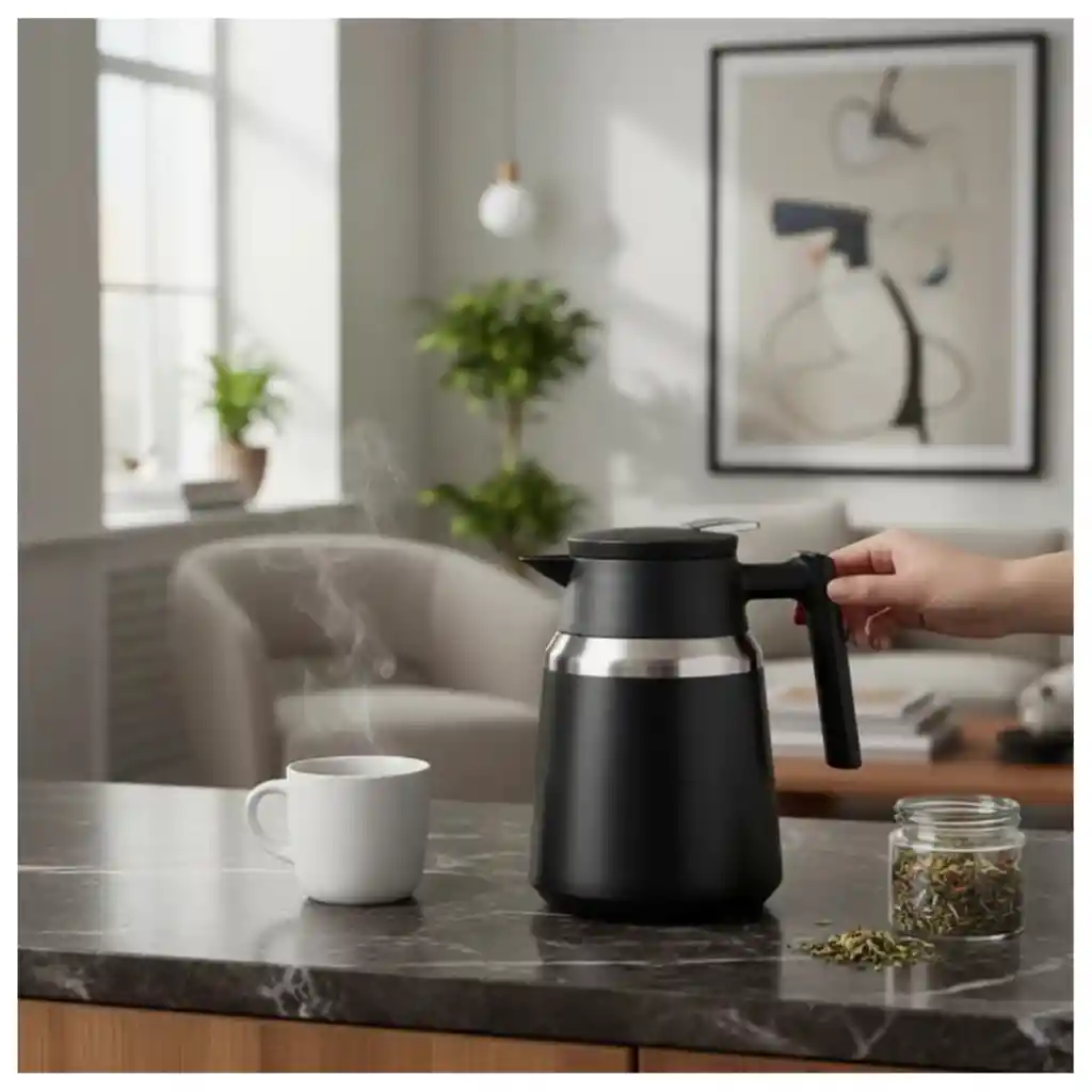 Tetera Térmica 1.1 L Acero Inoxidable Jarra Para Té Café Aromaticas