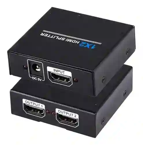 Splitter Hdmi 2 X 1 Multipuerto 2 Salidas + Cargador