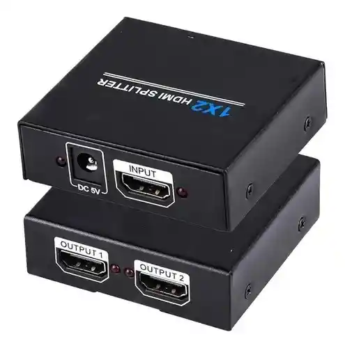 Splitter Hdmi 2 X 1 Multipuerto 2 Salidas + Cargador