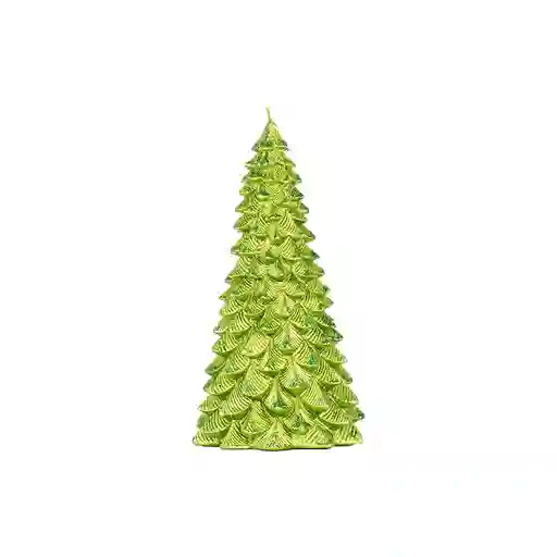 Vela Cererias Espanolas Arbol N4 12x25cm Verde Cera