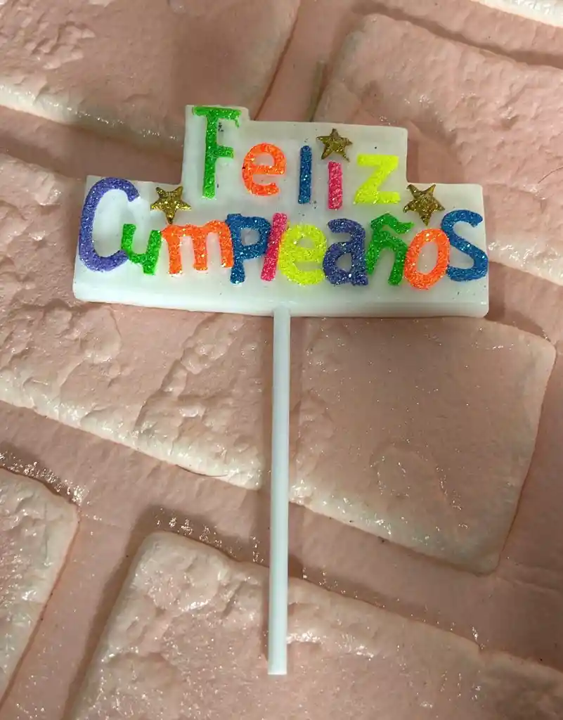 Vela Feliz Cumpleaños Neon Tablero