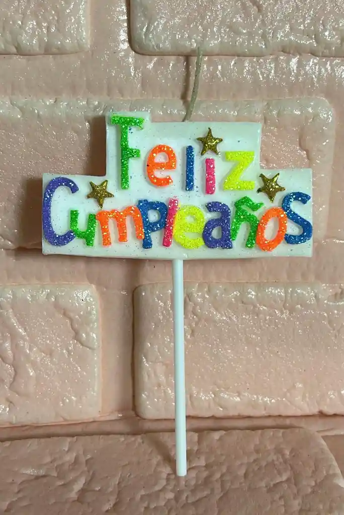 Vela Feliz Cumpleaños Neon Tablero
