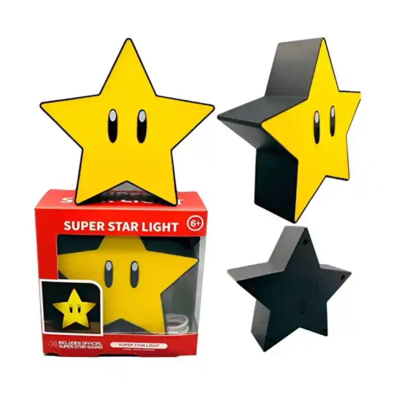 Lámpara De Estrella Recargable Super Mario