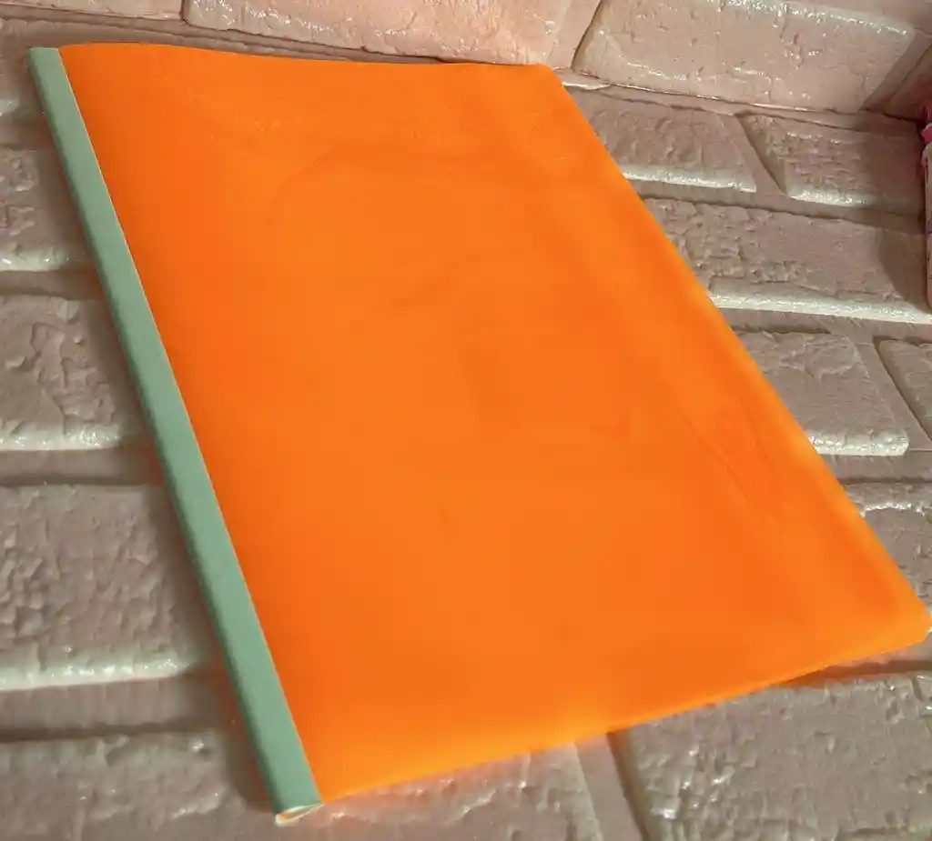 Carpeta Bisel Carta Naranja Neon