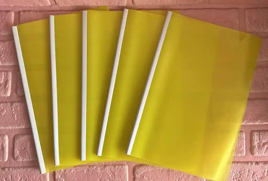 Carpeta Bisel Oficio Amarillo Neon