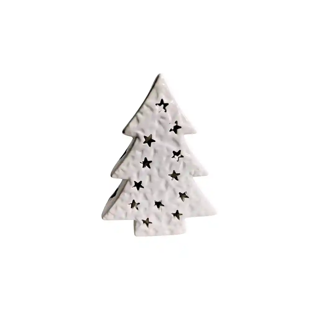 Adorno Arbol Expressions Con Luz 11x5cm Blanco Dolomita