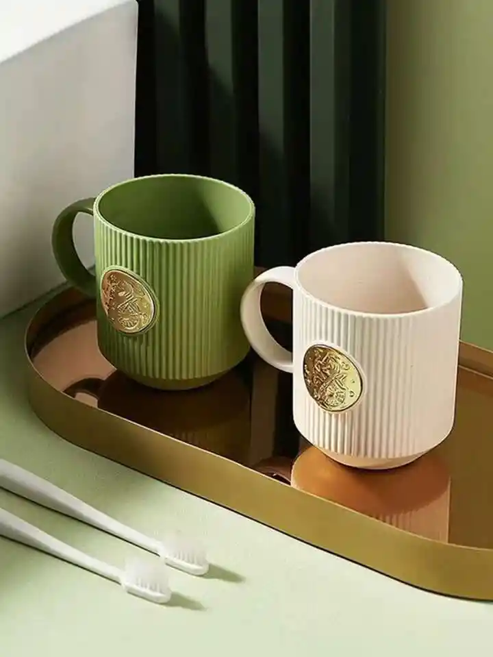 Pocillo Taza Sello Dorado Utensilio Cocina