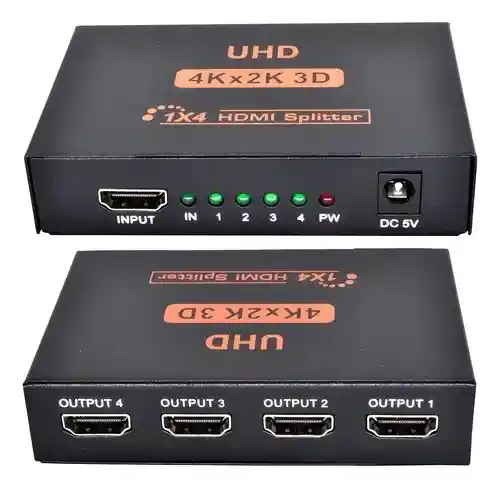 Divisor Hdmi Splitter 4k 1x4 Versión 4kx2k 3d