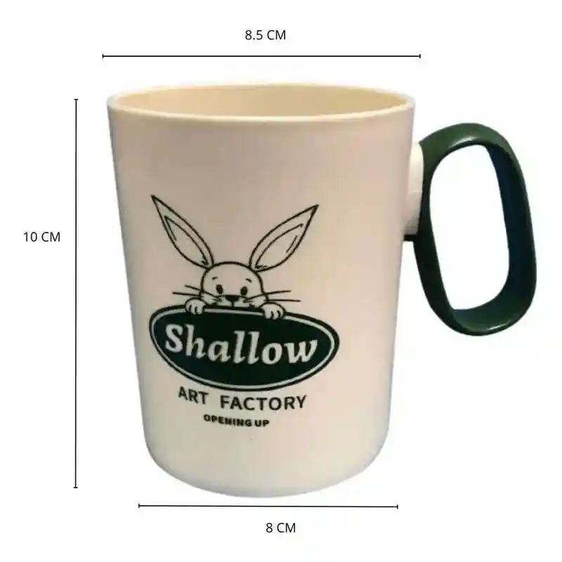 Pocillo Taza Beige Shallow Plastico