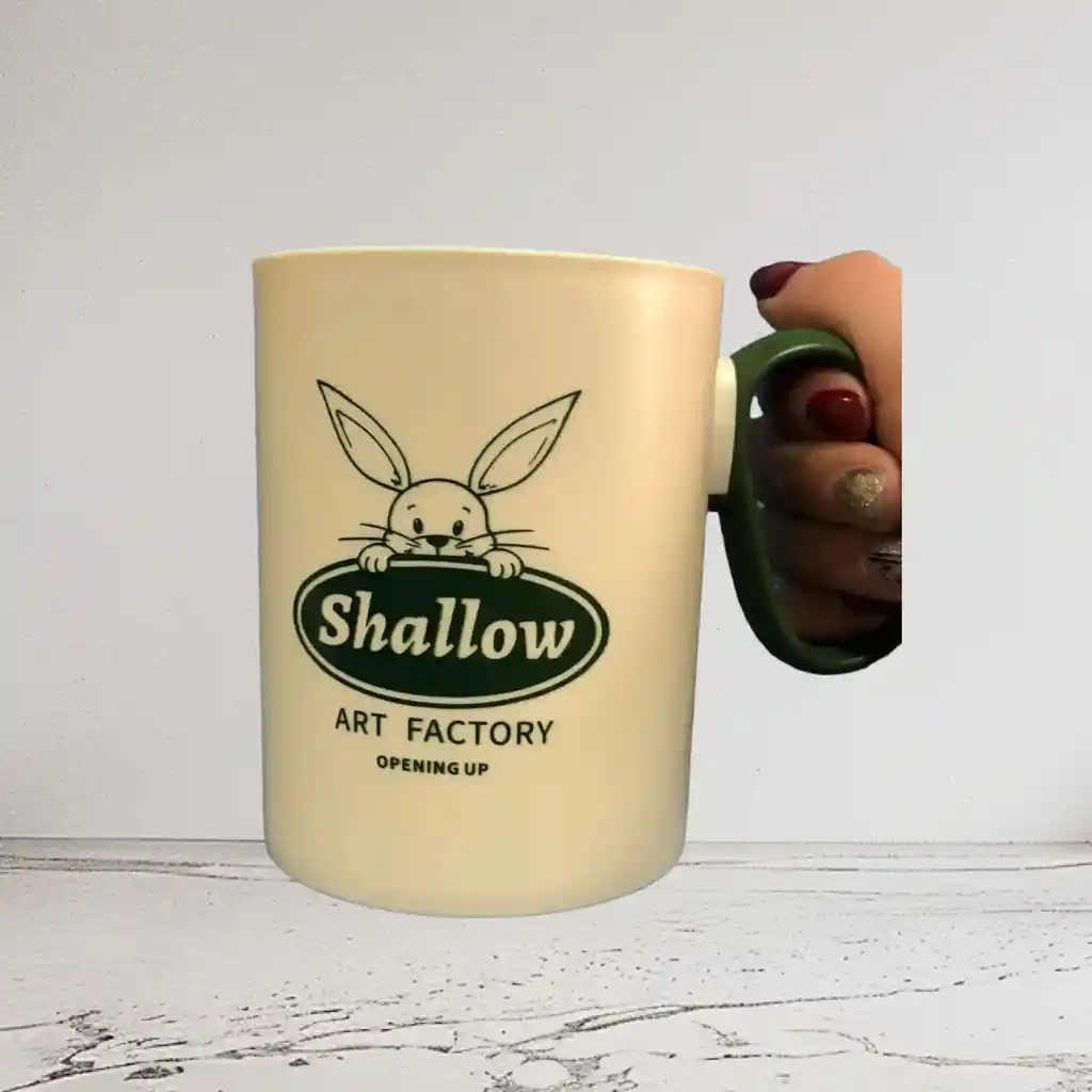 Pocillo Taza Beige Shallow Plastico