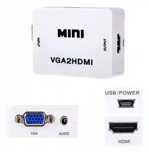 Convertidor / Adaptador Vga A Hdmi + Audio - Pc Y Portátiles