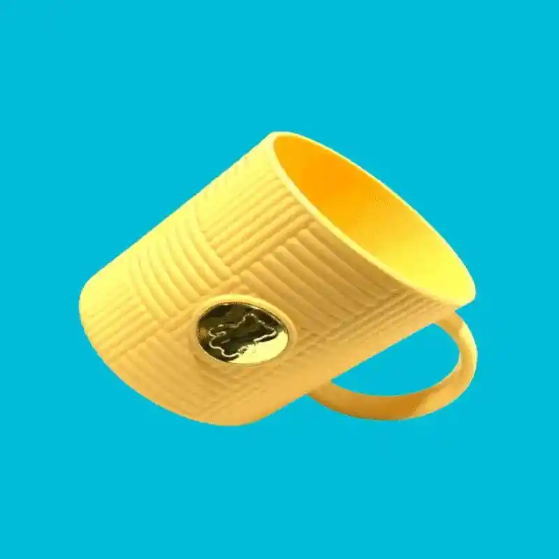 Pocillo Taza Mug Diseño Sello Dorado Oso