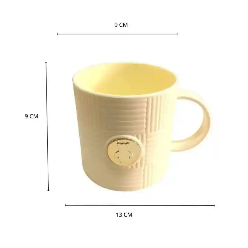 Pocillo Taza Mug Diseño Sello Dorado Oso