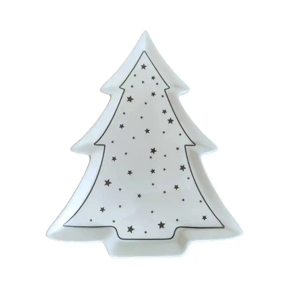 Bandeja Decorativa Expressions Arbol 25x1cm Blanco Dolomita