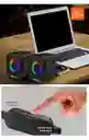 Parlante Para Pc Multimedia Luces Rgb Kisonli Usb Auxiliar