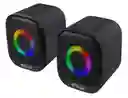 Parlante Para Pc Multimedia Luces Rgb Kisonli Usb Auxiliar