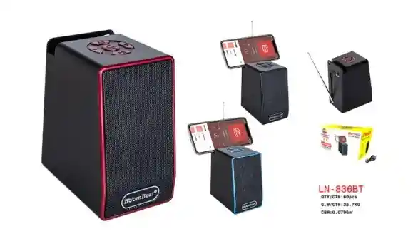 Parlante Boombest Cuadrado Ln-836bt