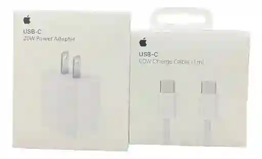 Cargador 20w Para Iphone 15/15pro/15promax + Cable 1 Metro Usb C A Usb C Para Iphone 15 60w