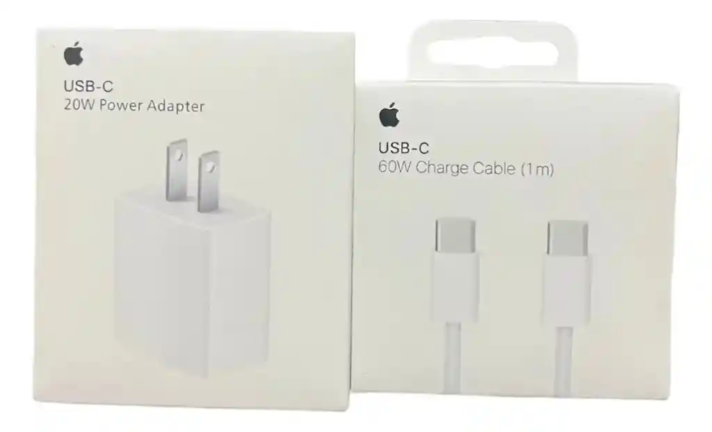 Cargador 20w Para Iphone 15/15pro/15promax + Cable 1 Metro Usb C A Usb C Para Iphone 15 60w