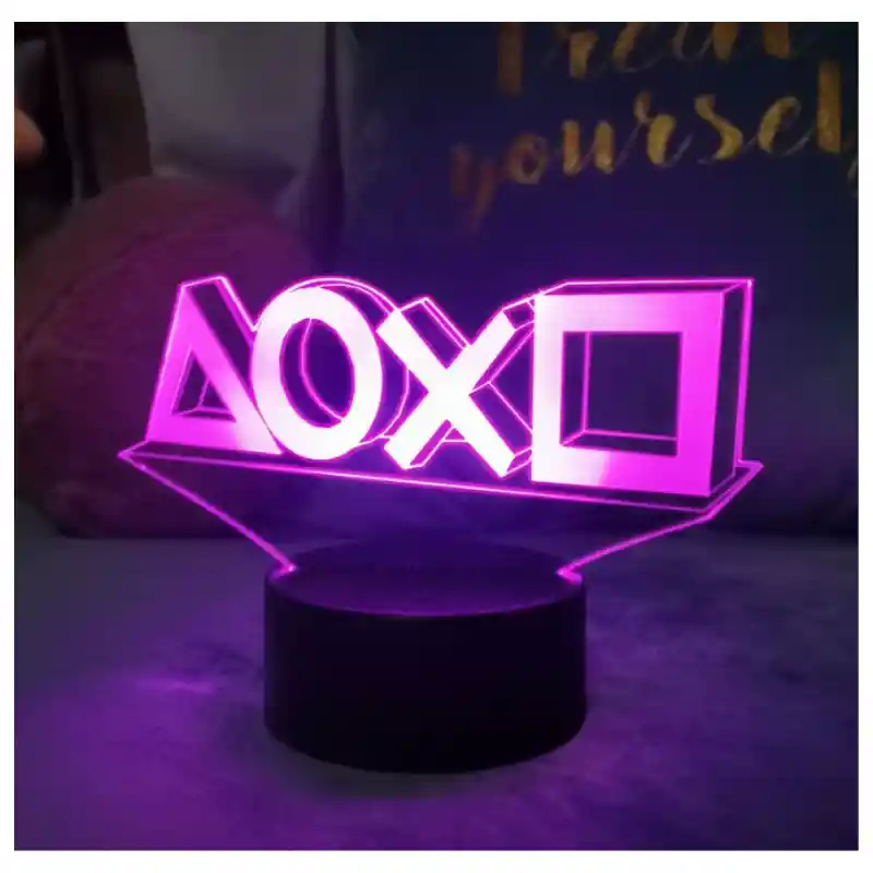 Lámpara Led Gamer Inspirada En Mando De Conso