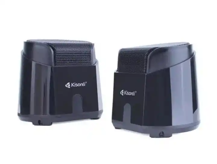 Parlante Para Pc Multimedia K500 Kisonli Usb Auxiliar Negro