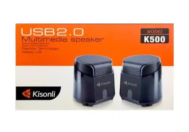 Parlante Para Pc Multimedia K500 Kisonli Usb Auxiliar Negro