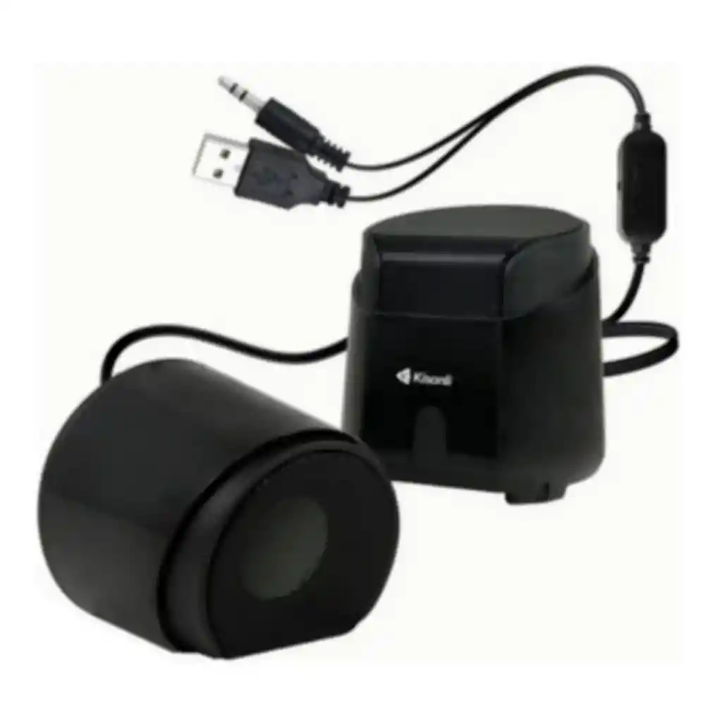 Parlante Para Pc Multimedia K500 Kisonli Usb Auxiliar Negro
