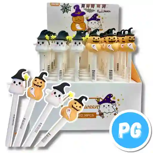 Esfero Muñecos Halloween Unidad Negro