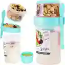 Juego Vaso Con Recipiente Ensalada O Yogur Y Cuchara
