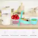 Juego Vaso Con Recipiente Ensalada O Yogur Y Cuchara