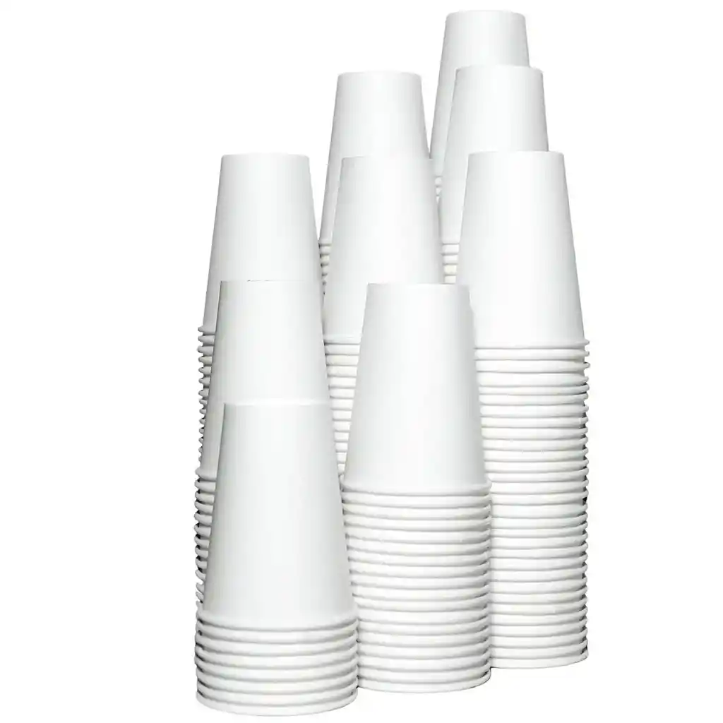 Vasos 9 Oz Blancos De Papel X 40 Unidades