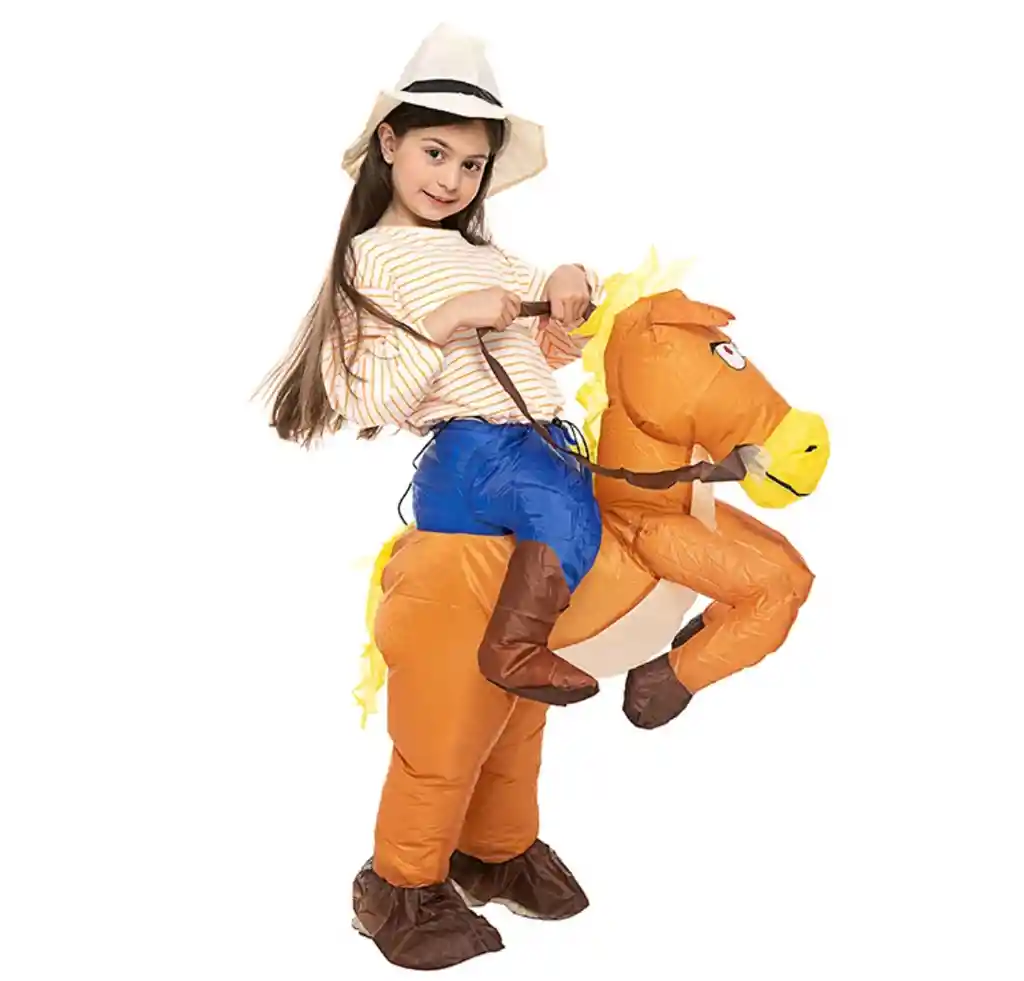 Disfraz Inflable Infantil Para Montar Pony Niño O Niña