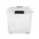 Caja Expressions Ruedas 56x39x33cm Translucido 52 Lt Plastico