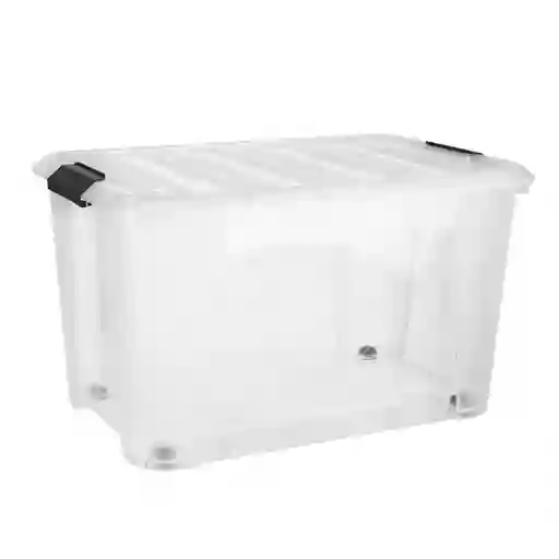 Caja Expressions Ruedas 56x39x33cm Translucido 52 Lt Plastico