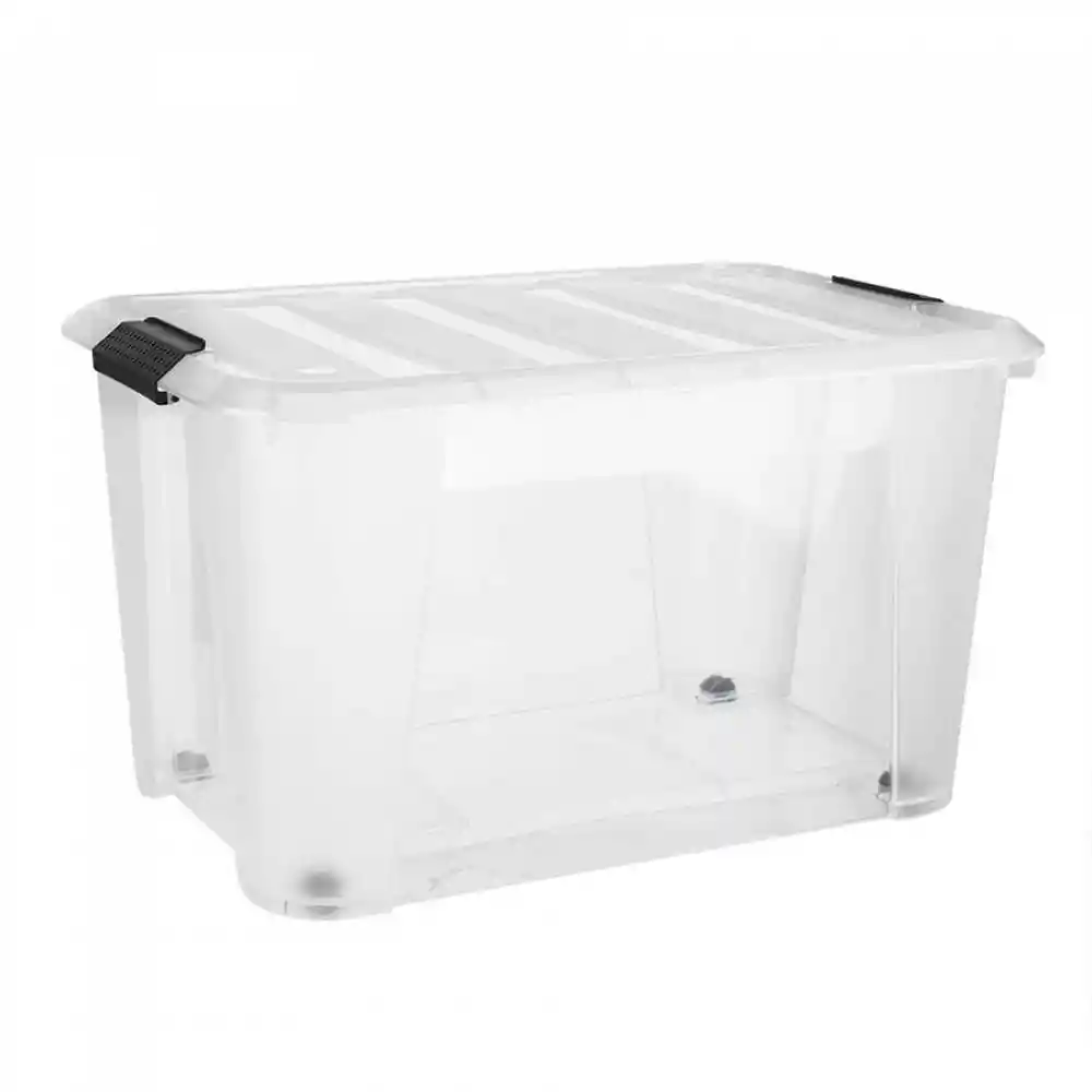 Caja Expressions Ruedas 56x39x33cm Translucido 52 Lt Plastico