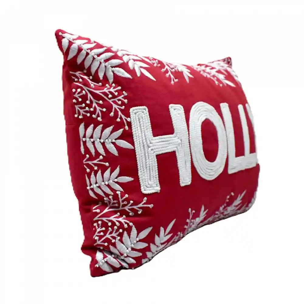 Cojin Expressions Holly 35x50cm Rojo Algodon