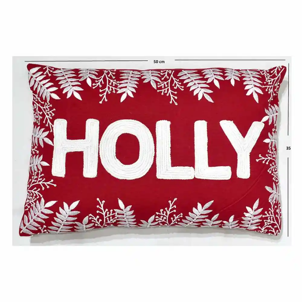 Cojin Expressions Holly 35x50cm Rojo Algodon