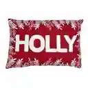 Cojin Expressions Holly 35x50cm Rojo Algodon