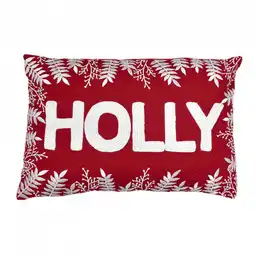 Cojin Expressions Holly 35x50cm Rojo Algodon