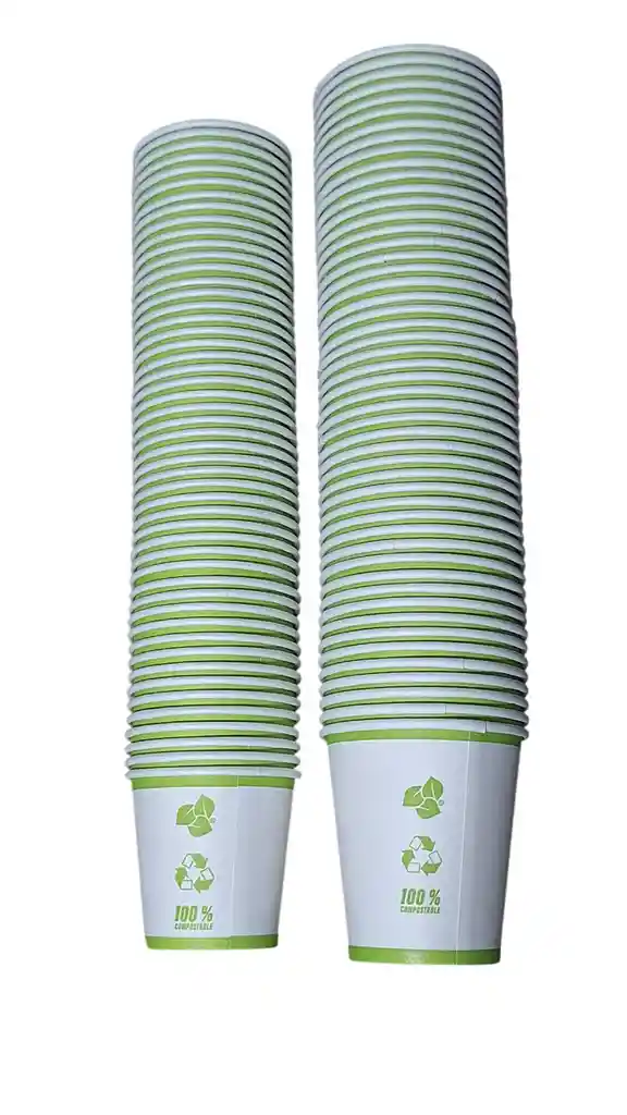 Vaso De Papel 7 Onzas X 50 Unidades - Compostables Y Biodegradable