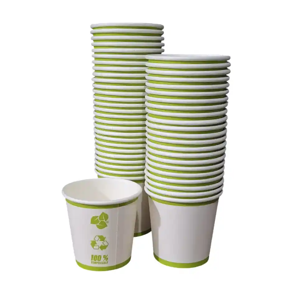 Vaso De Papel 7 Onzas X 50 Unidades - Compostables Y Biodegradable