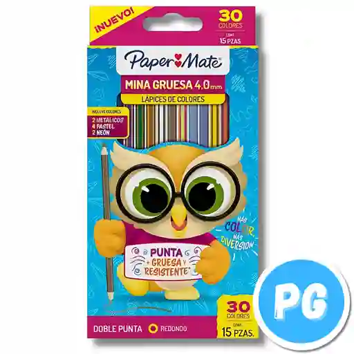 Caja Lapiz De Colores Paper Mate X15 Unds Doblepunta