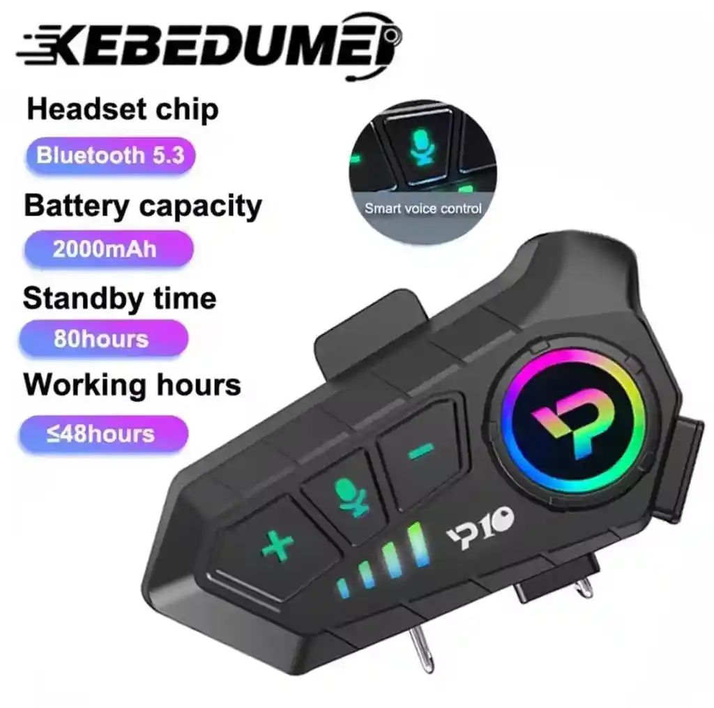 Intercomunicador Bluetooth Kebedume P10
