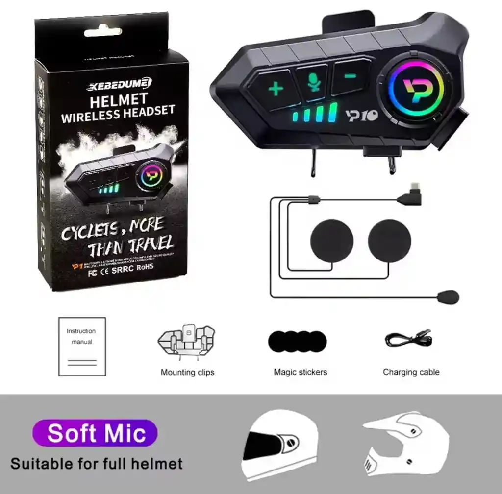 Intercomunicador Bluetooth Kebedume P10