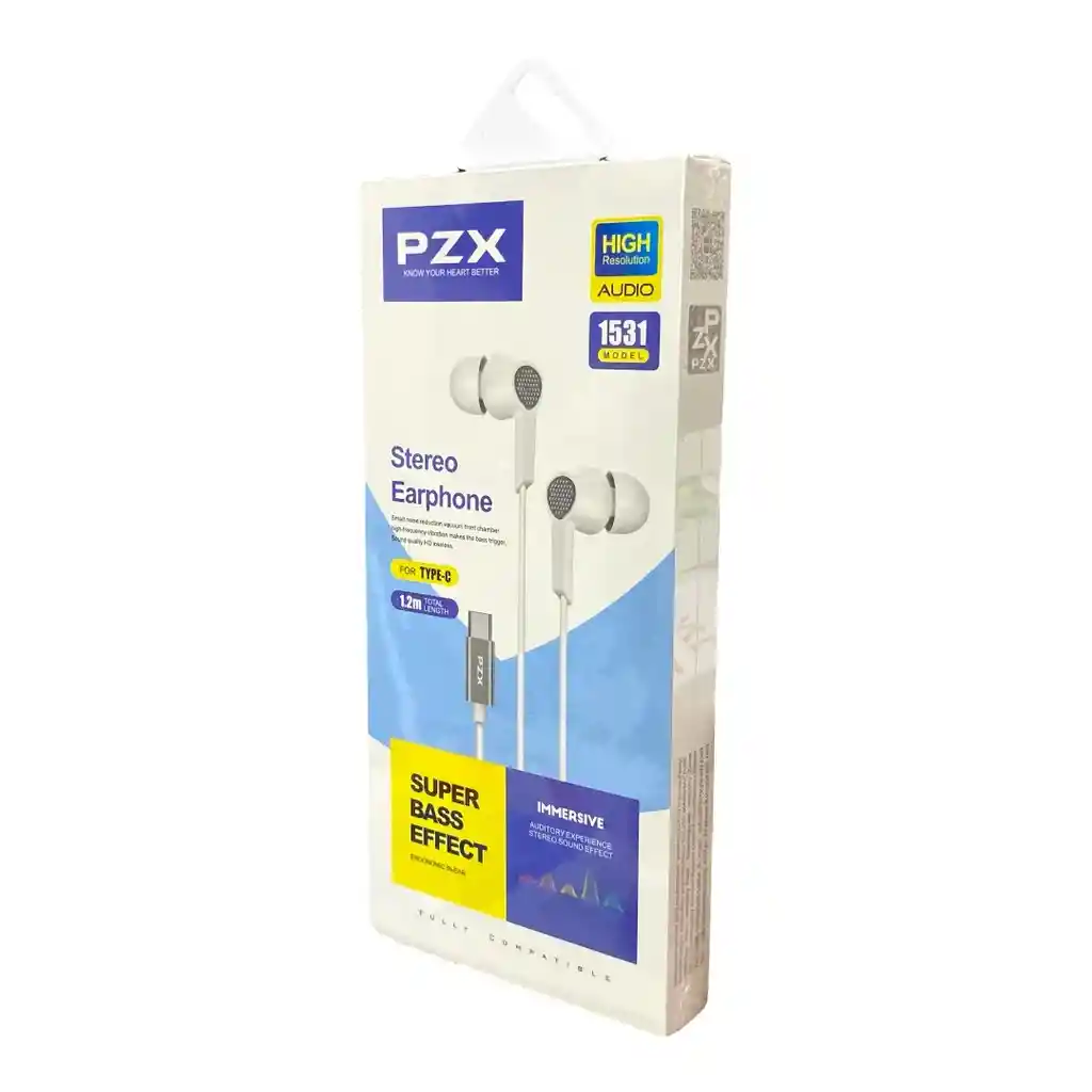 Audífonos De Cable De Pzx Typec 1531